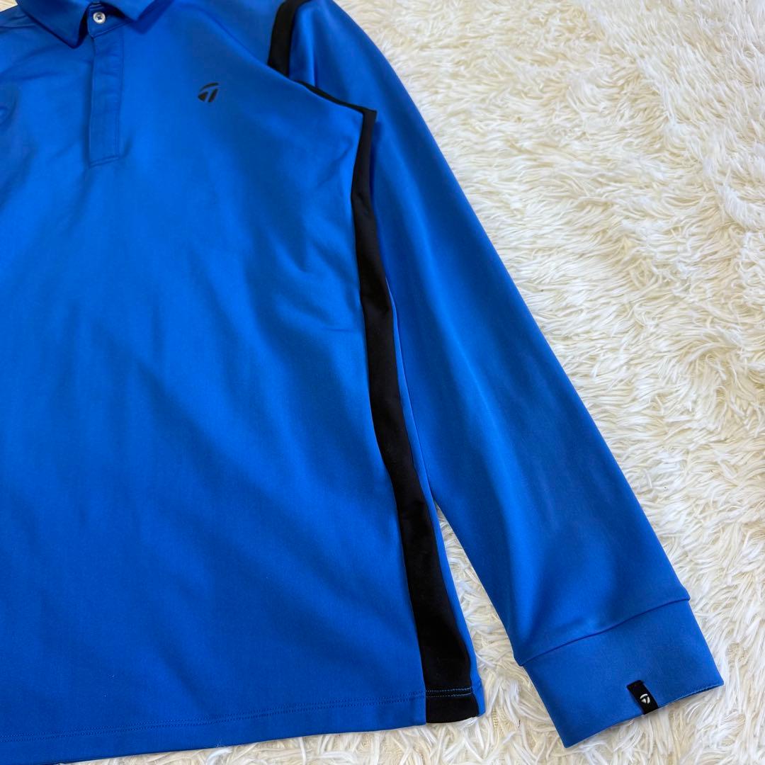 【テーラーメイド】極美品 ポロシャツ ブルー 長袖 Lサイズ メンズ