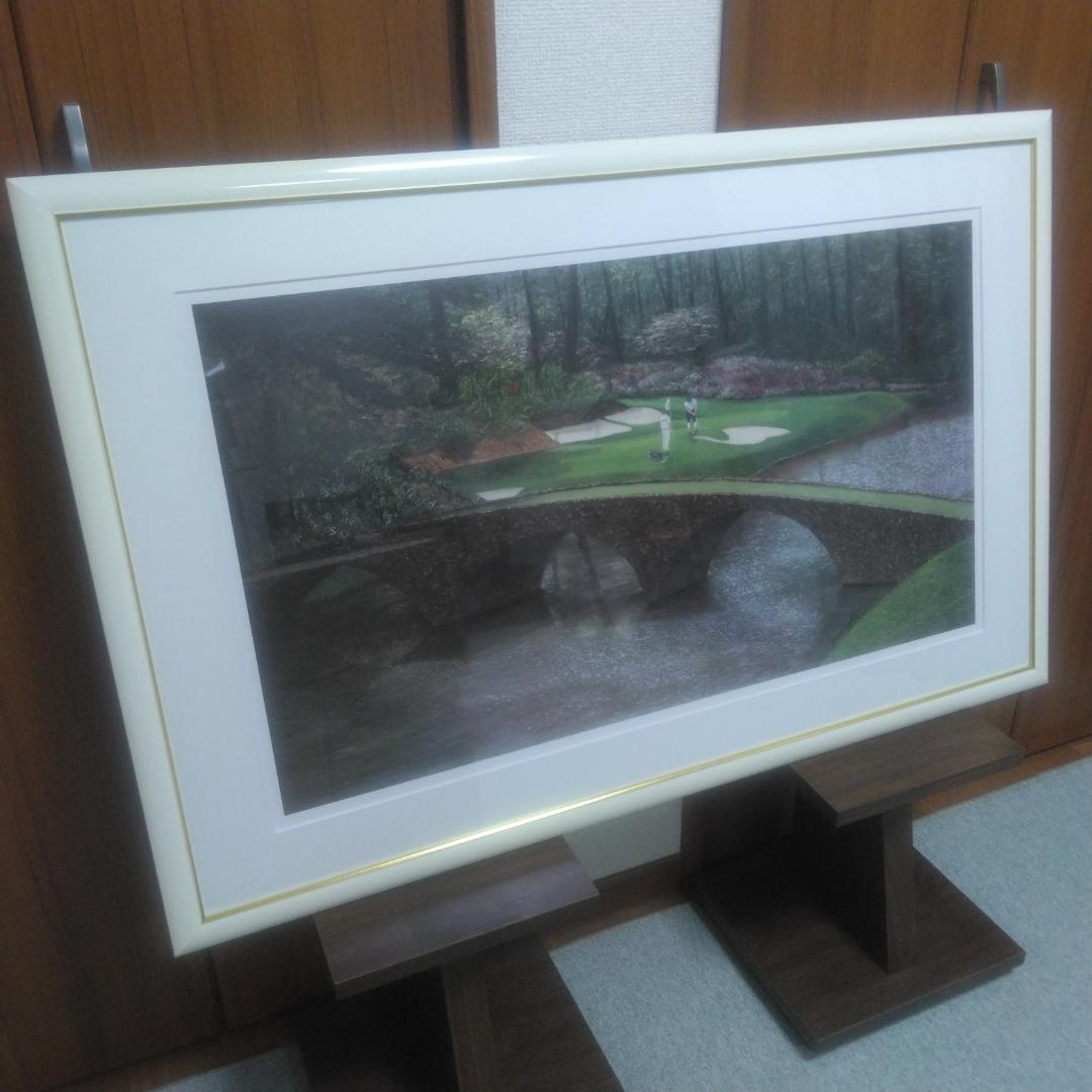 ジム・ハリントン　オーガスタ12番ホール　中古　大判額装アートポスター