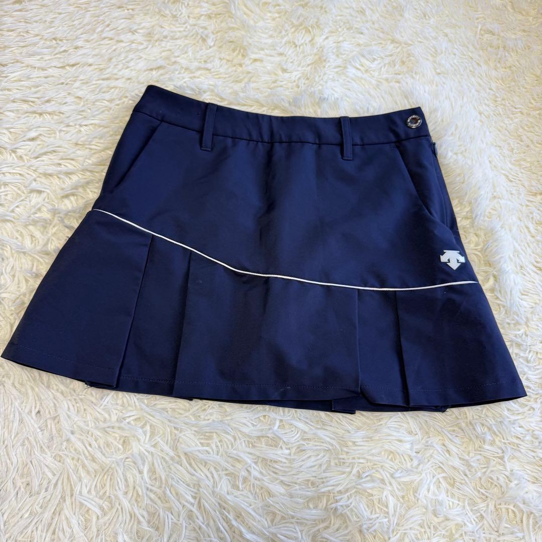 【デサントゴルフ】美品 セットアップ ノースリーブ スカート S レディース