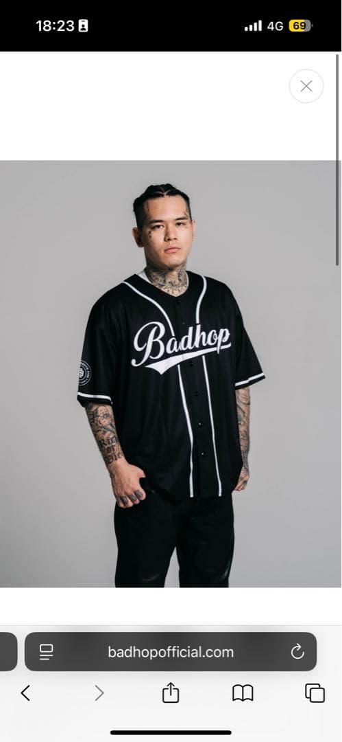 Badhop ベースボールシャツ　東京ドーム限定　サイズL