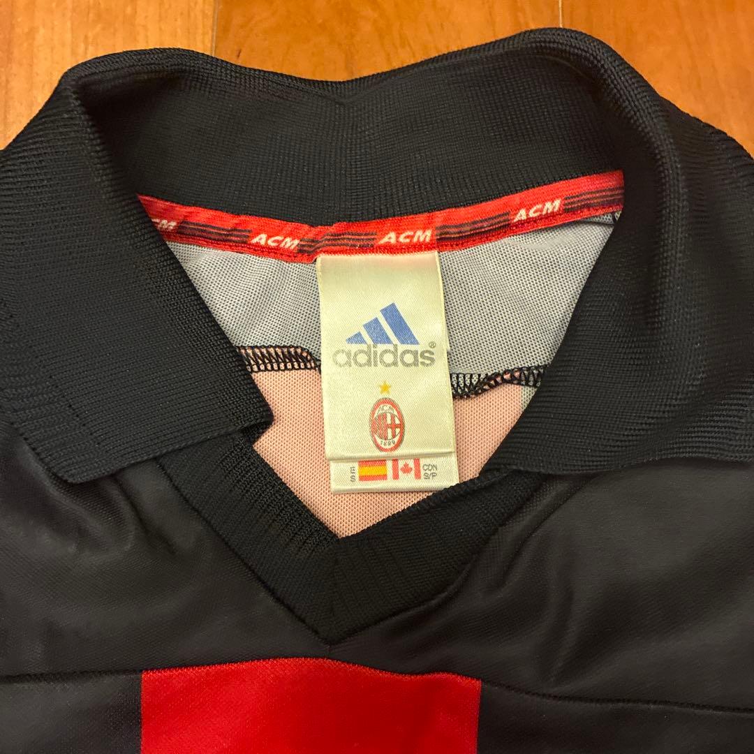 ACミラン adidas シャツ Lサイズ 赤 黒 イタリア製