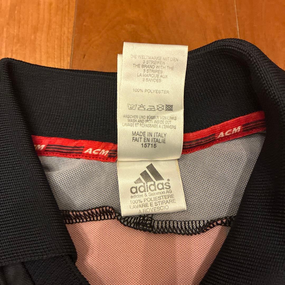 ACミラン adidas シャツ Lサイズ 赤 黒 イタリア製