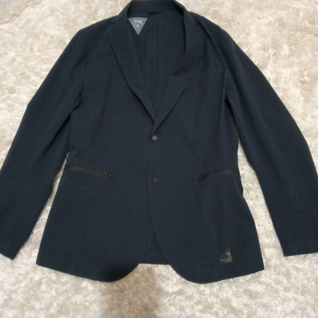 【美品】TFW49 セットアップスーツ ストレッチ素材 ネイビー 日本製
