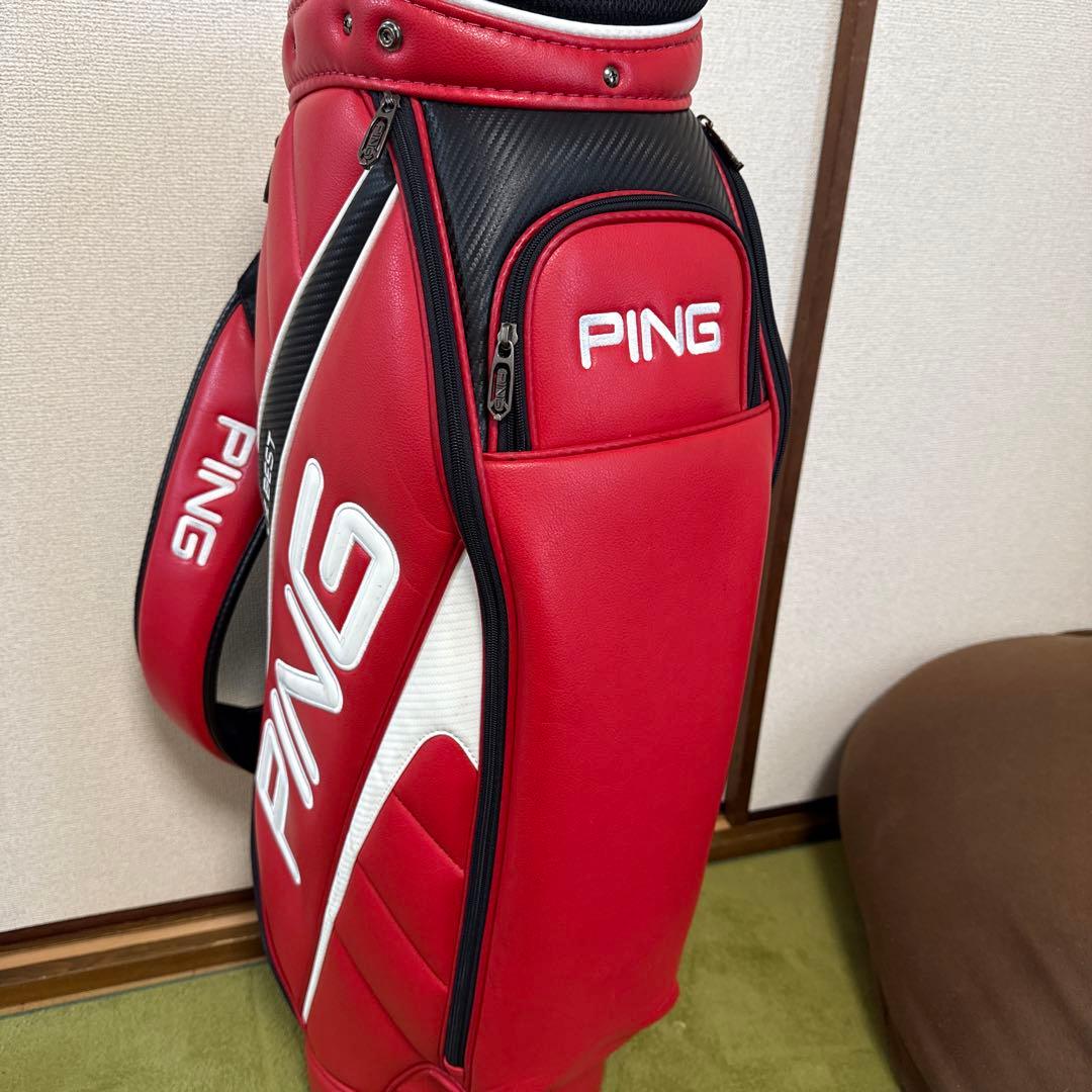 PING ゴルフバッグ レッド