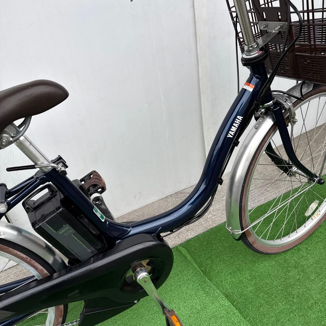 YAMAHAヤマハ電動アシスト自転車24インチ バッテリー12.3Ahブルー美品