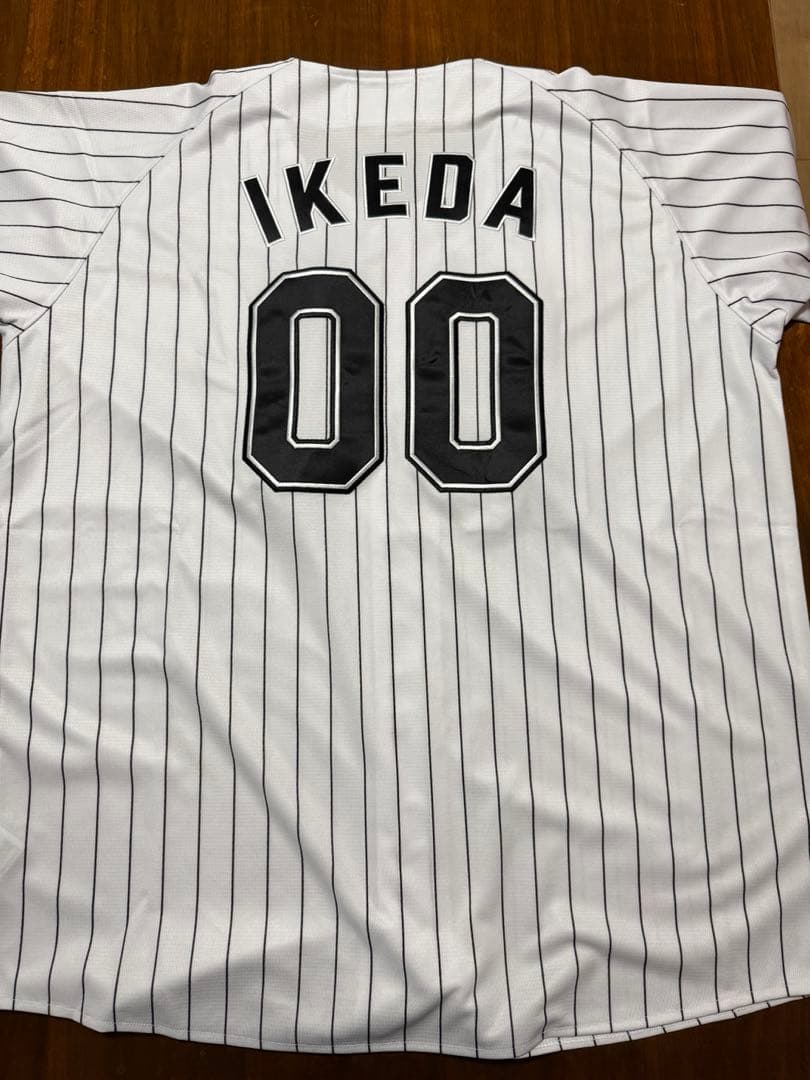 千葉ロッテマリーンズ　池田来翔選手　ホームユニフォーム　Oサイズ