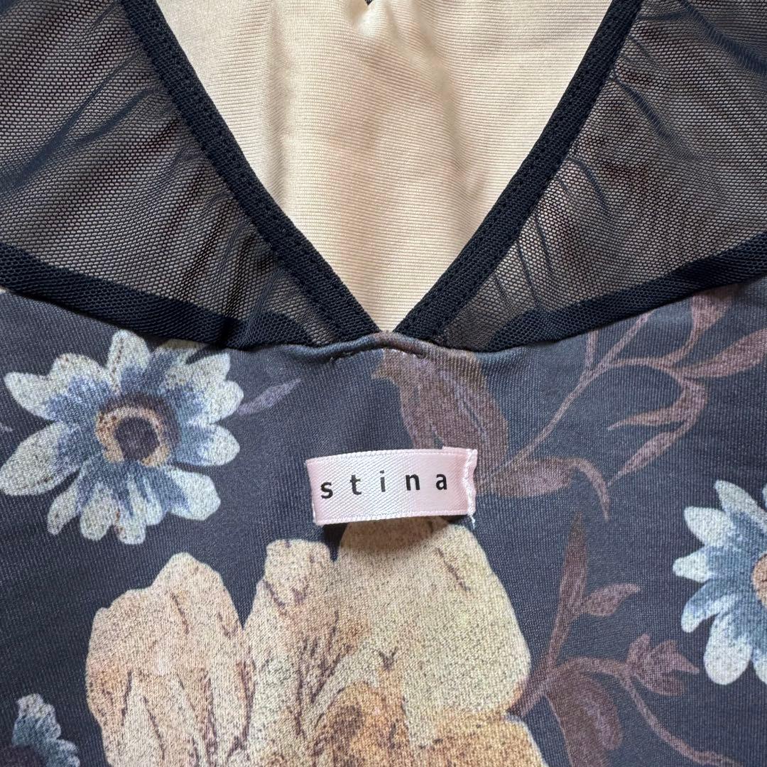 新品タグ付stina♡Jr.S old flower charcoal/girl