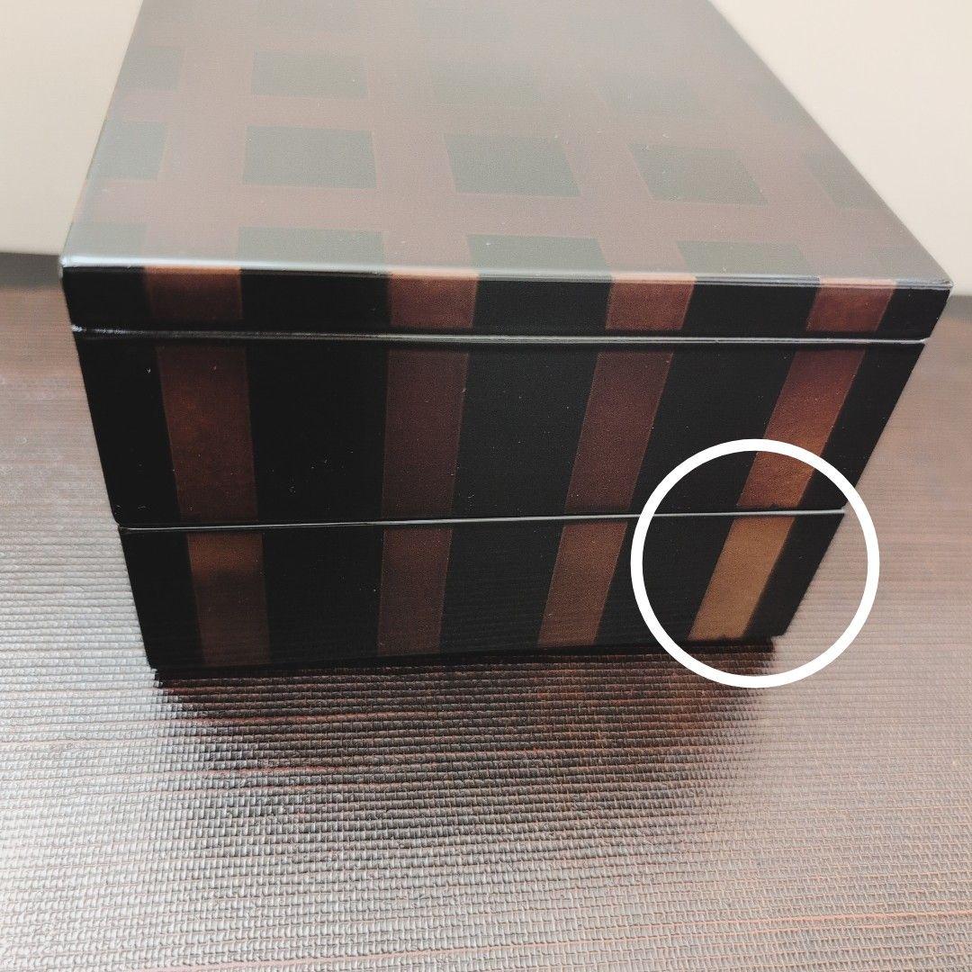 【栗原はるみ】重箱 　お重　溜透かしチェック　二段　①