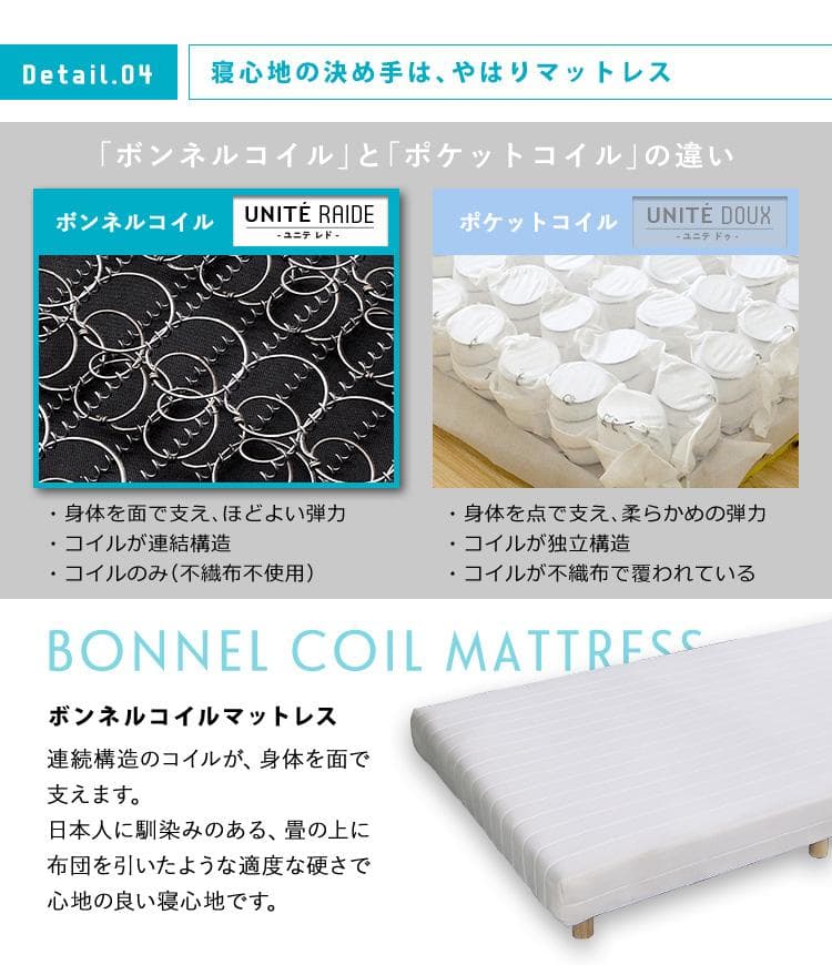 脚付き ロール マットレス セミダブル サイズ