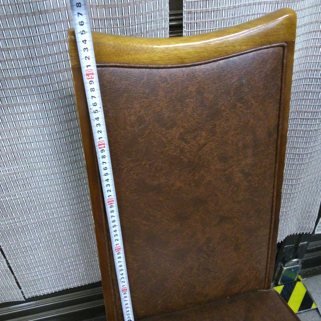 ☆期間限定！【豪華革張りレトロ チェアA現状品】