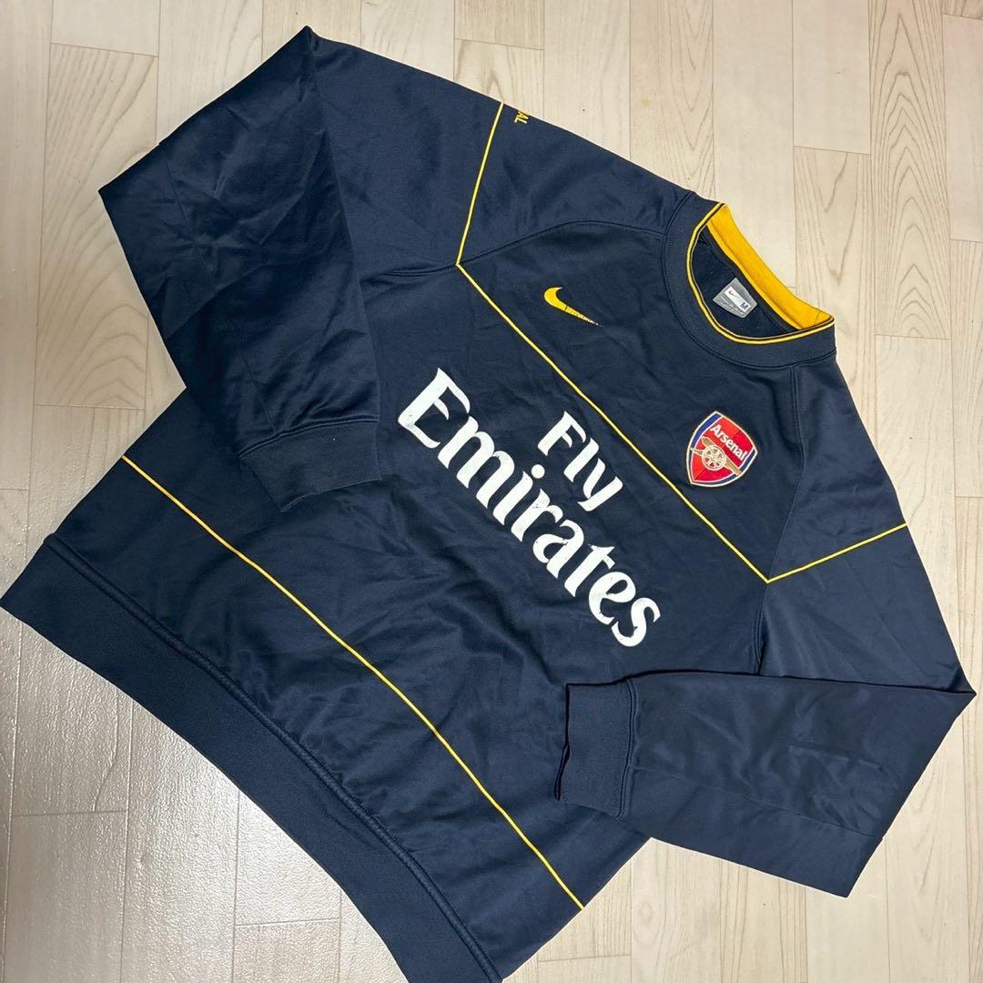 00sアーセナルトレーニングスウェットネイビー　Mサイズ　NIKE　古着