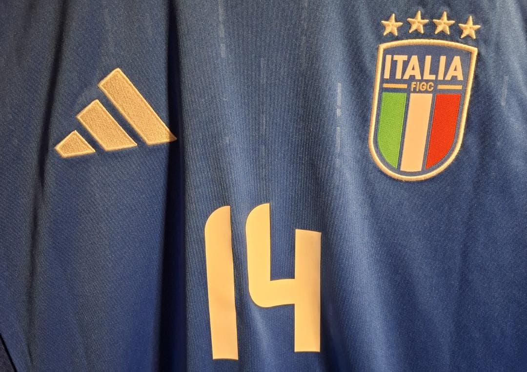 【限界最終価格】イタリア代表 2024 レプリカ ホーム 14.キエーザ