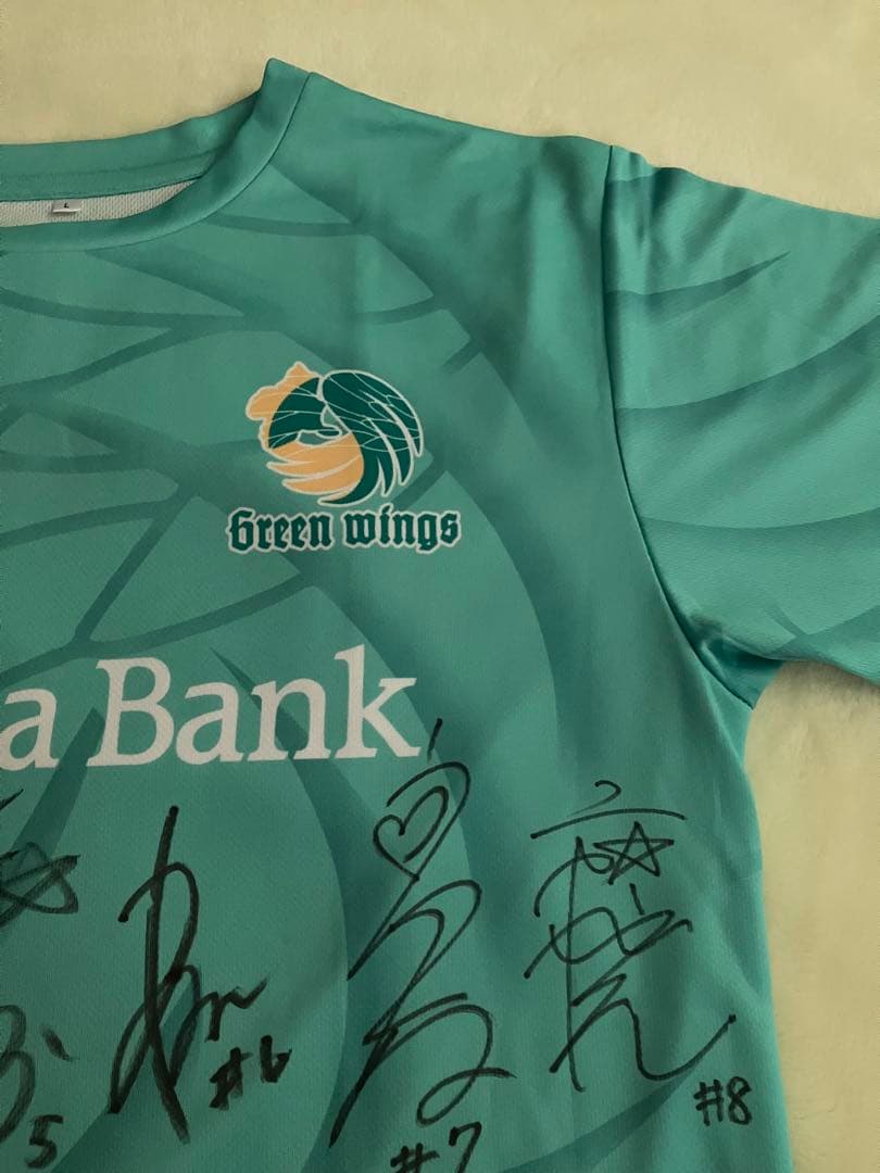 群馬グリーンウイングス サイン入りＴシャツ