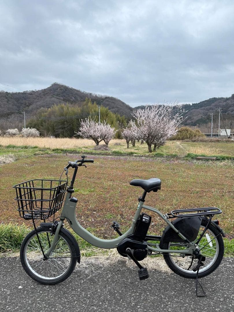 グレー 電動アシスト自転車 シティタイプ 前バスケット付き