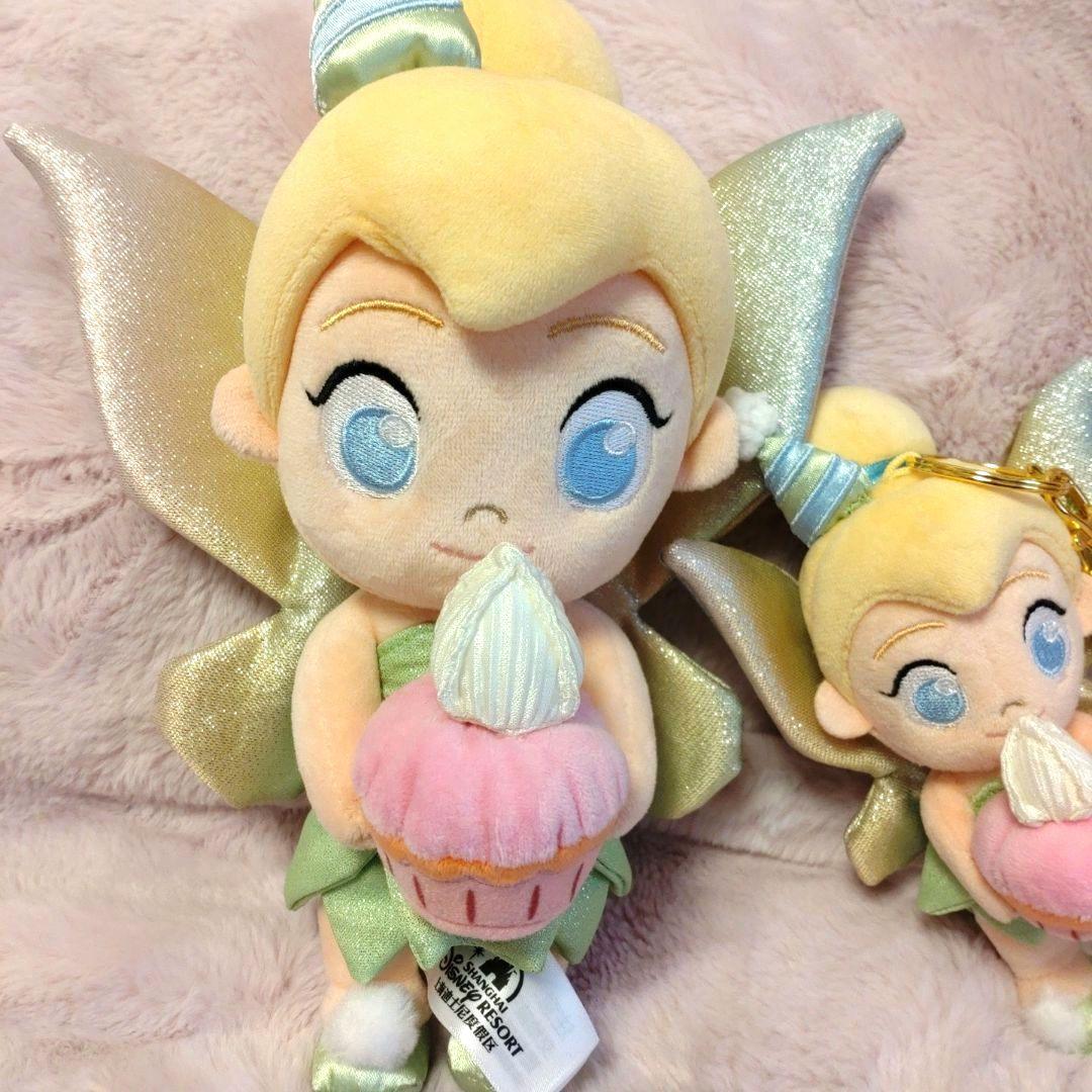上海ディズニーランド、ティンカーベル ぬいぐるみ、キーチェーン２体セット