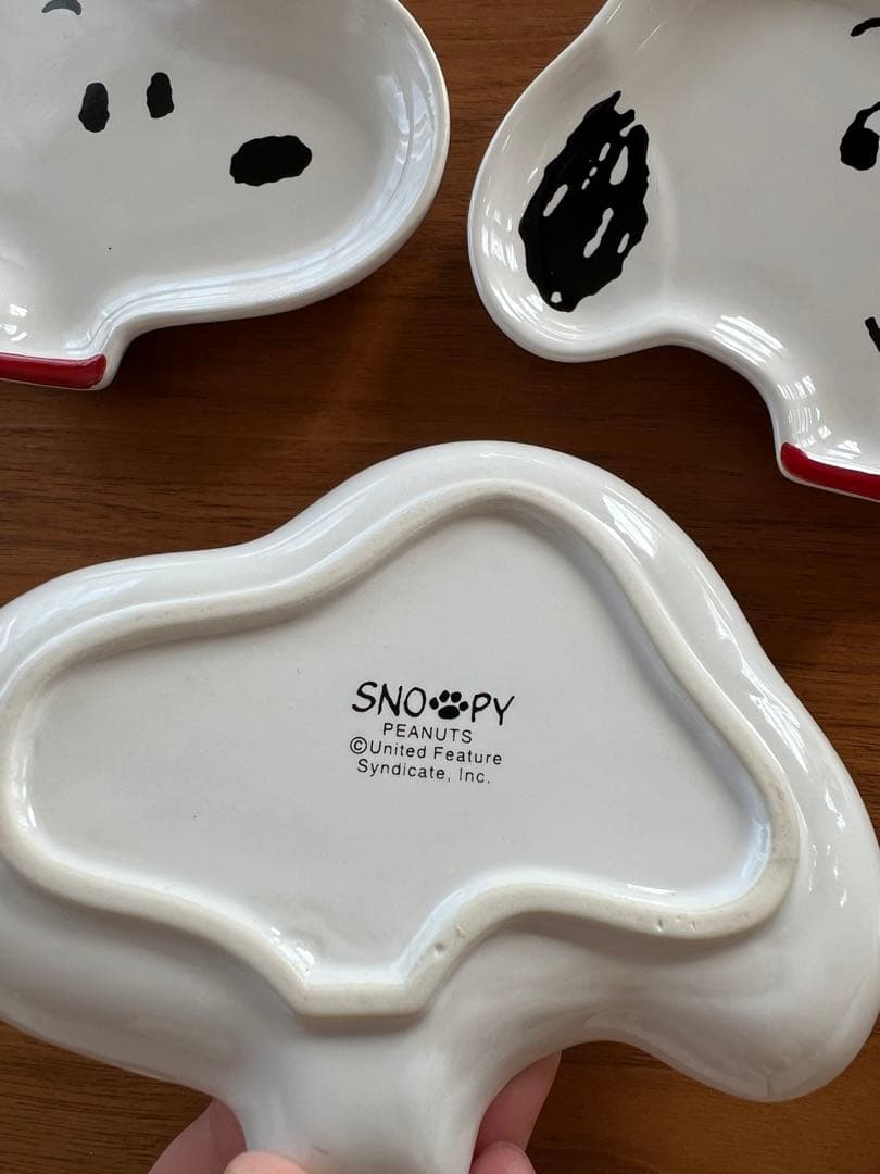 未使用スヌーピー ダイカットプレート　大皿、小皿セット