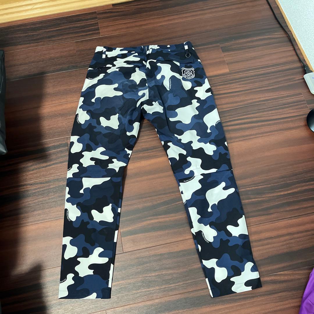 パーリーゲイツ 迷彩スリムフィットパンツ サイドポケット付き