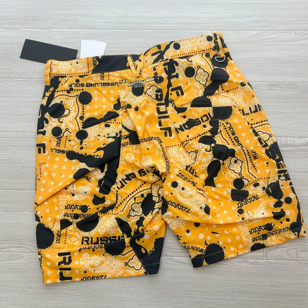 新品　ラッセルノ　ハーフパンツ　バンダナ　カーゴ　イエロー　ストレッチ　サイズ5