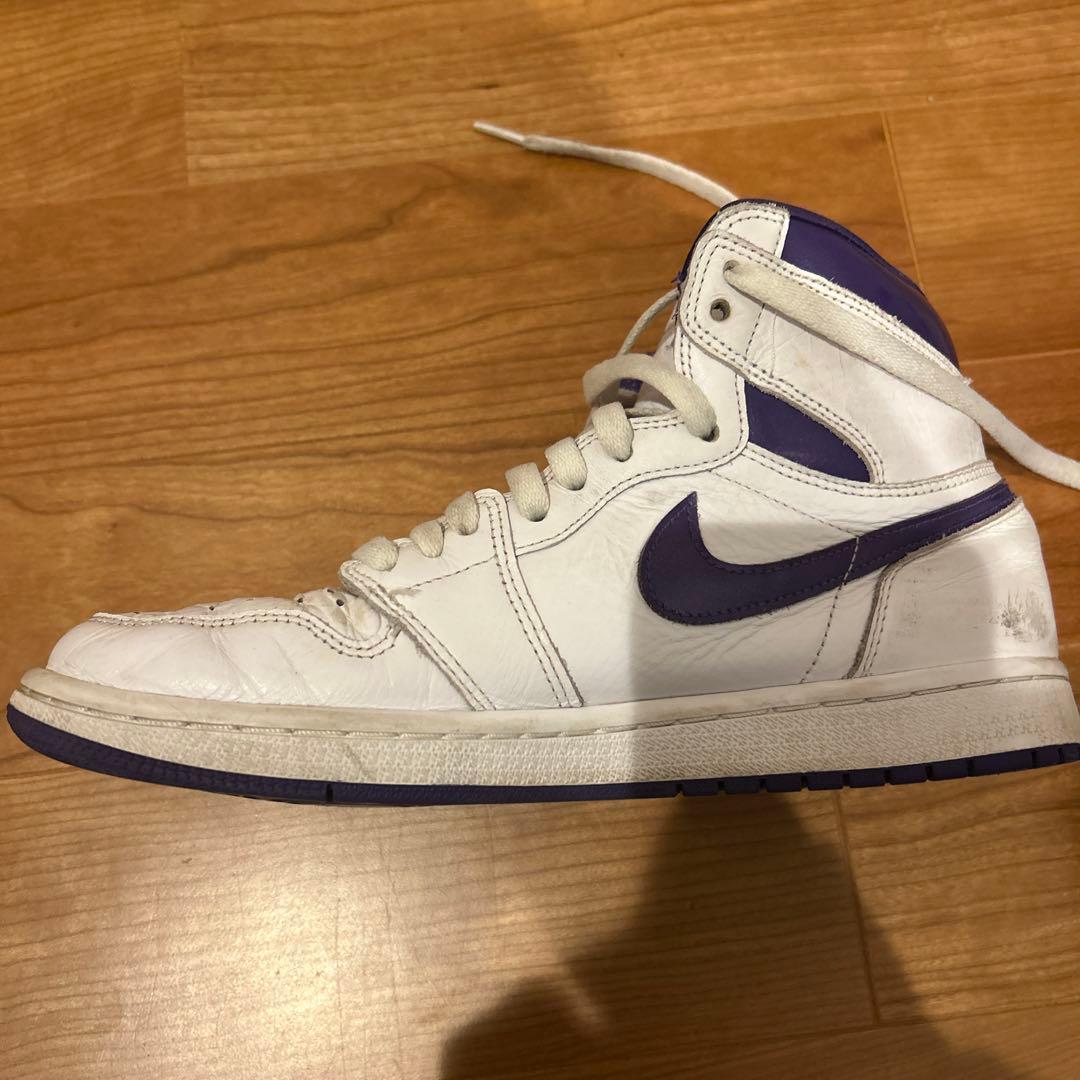 Nike Air Jordan 1 ホワイト/パープル