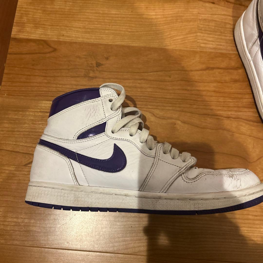 Nike Air Jordan 1 ホワイト/パープル