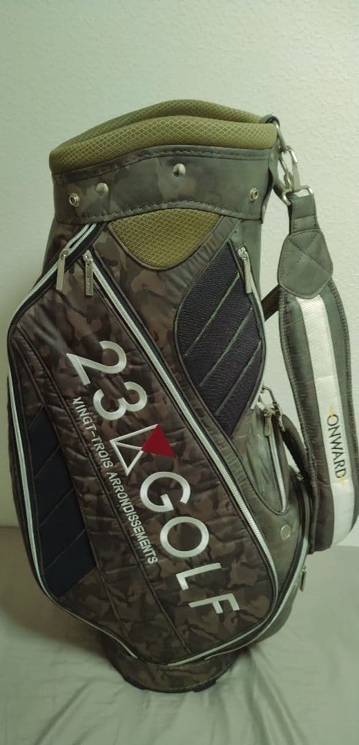 23区GOLF 9.5キャディバッグ 迷彩柄