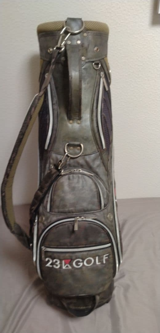 23区GOLF 9.5キャディバッグ 迷彩柄