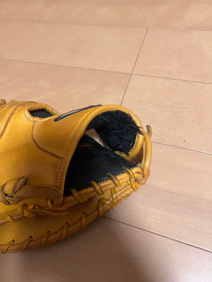 ファーストミットMizuno Select 黄色 レザー グローブ 左投げ用