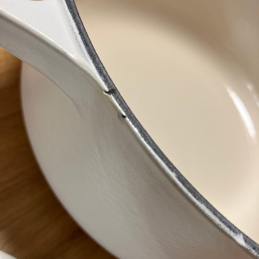 LE CREUSET 両手鍋 20cm ホワイト