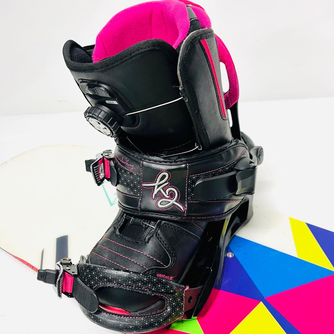 レディース　K2 スノボ3点セット　スノーボード　女性用　ウーメンズ　ボアブーツ