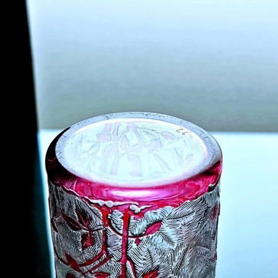 花のオールドバカラ エグランチエの香水瓶 #26【1916年カタログ】ピンク