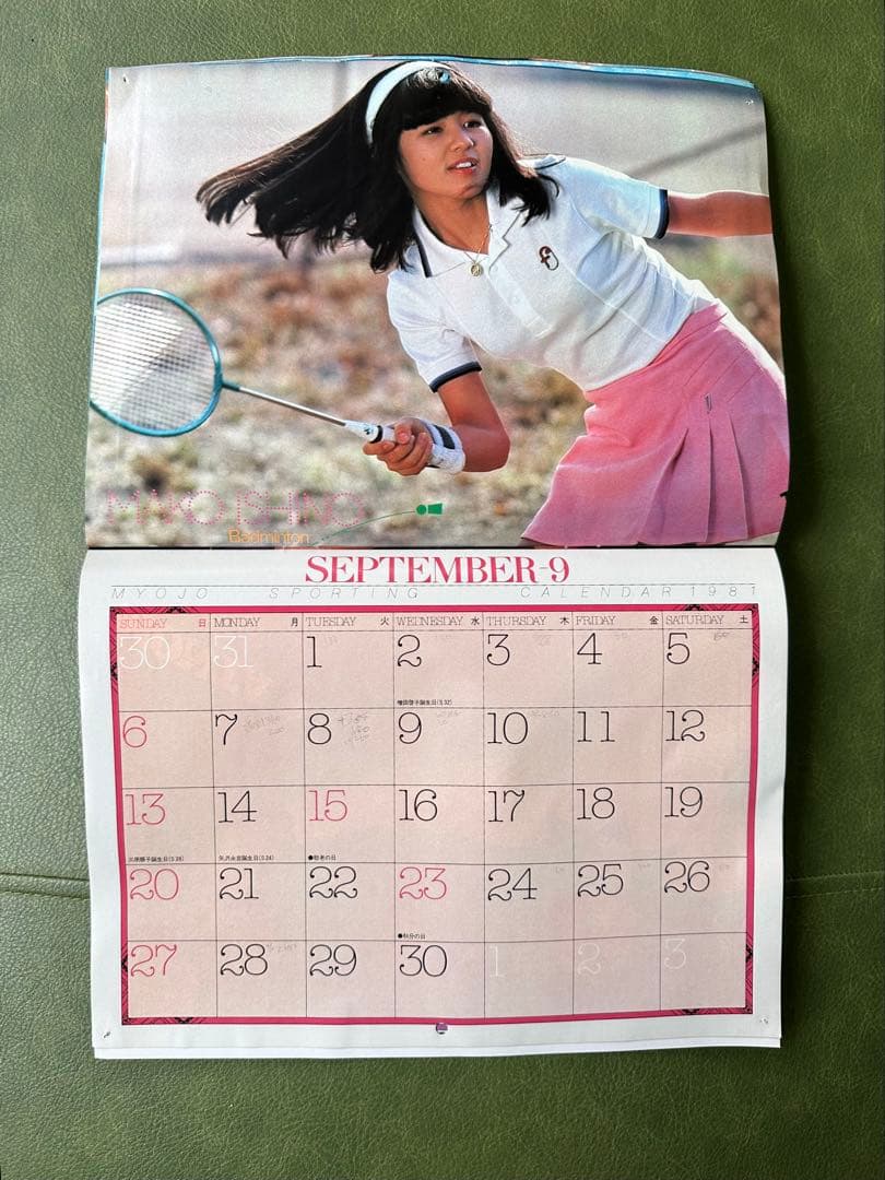 明星の付録MYOJO JEANING CALENDAR 1981 昭和　激レア