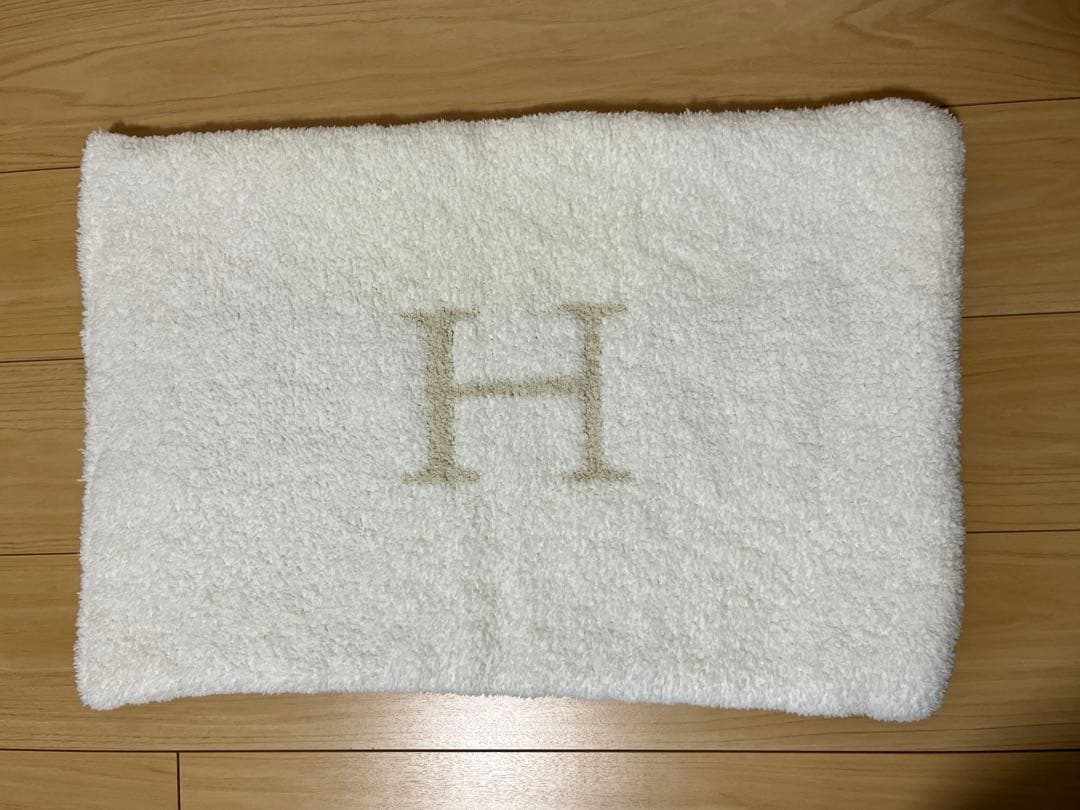 【美品】kashwére カシウエア　イニシャル枕カバー H