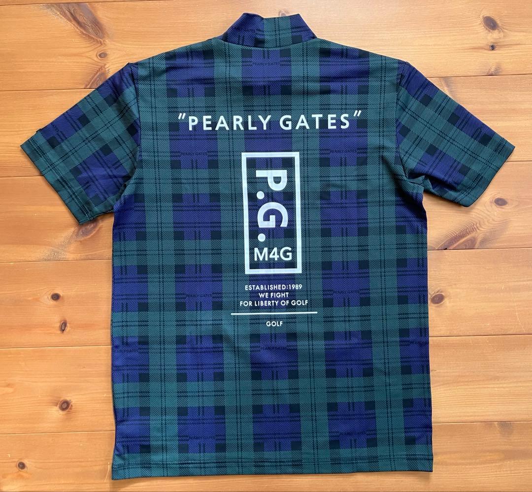 PEARLY GATES チェック柄 モックシャツ ４