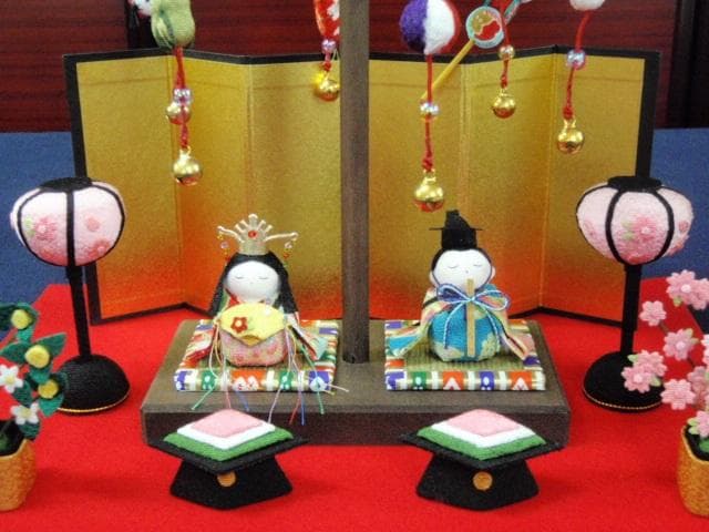 即納！限定値下げ♪●新品！高さ37 ちりめん ひな人形 吊るし飾り 京都龍虎堂●