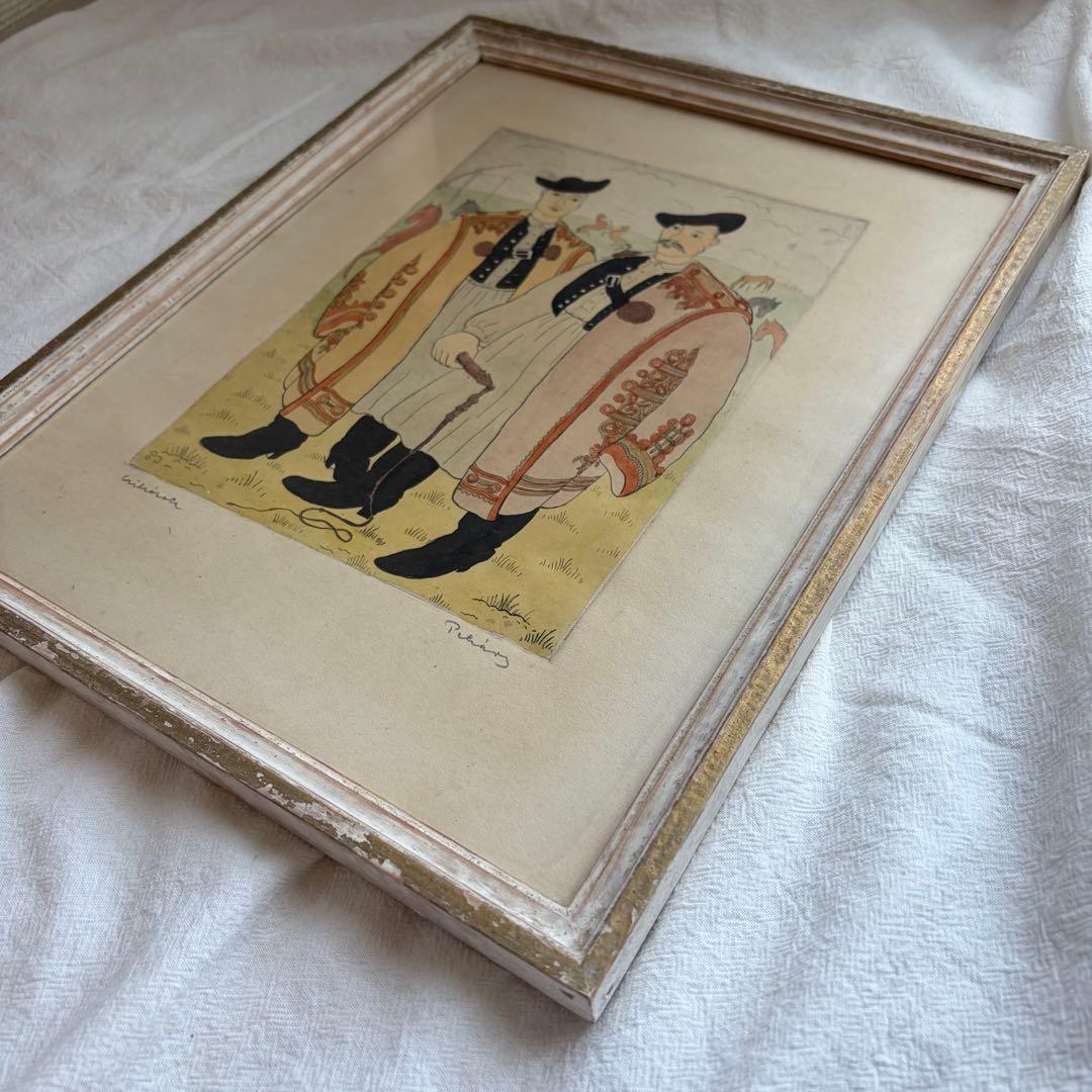 レア　ペカーリ・イシュトヴァーン　版画　1935年　アンティーク