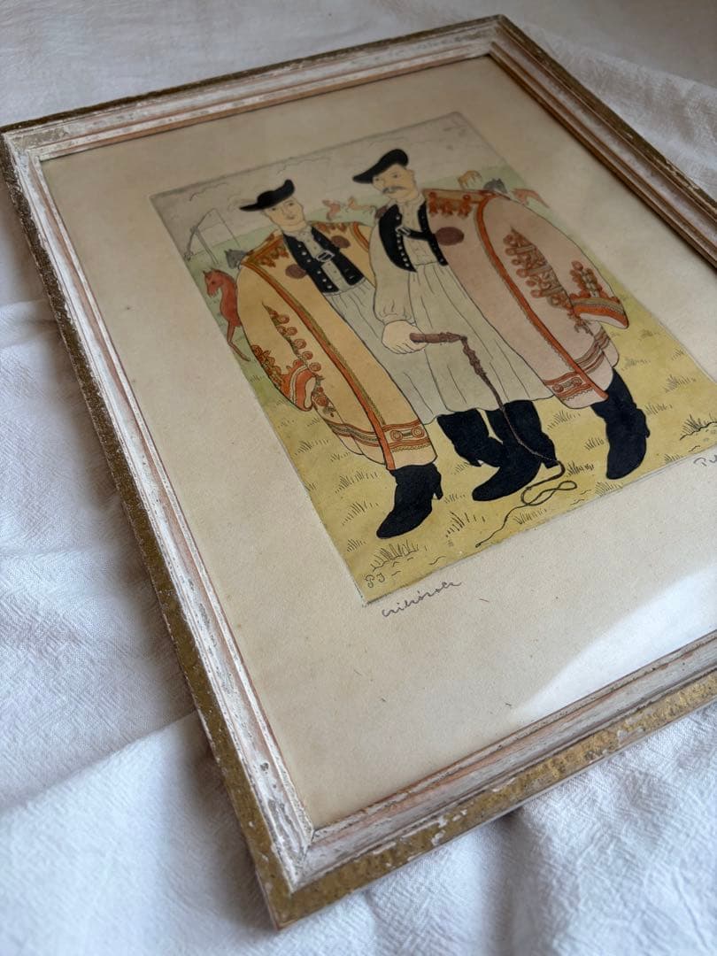 レア　ペカーリ・イシュトヴァーン　版画　1935年　アンティーク
