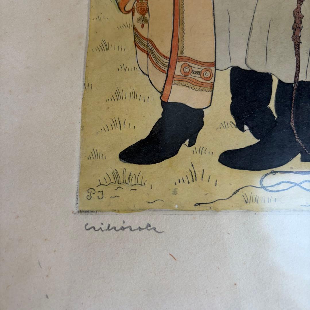 レア　ペカーリ・イシュトヴァーン　版画　1935年　アンティーク