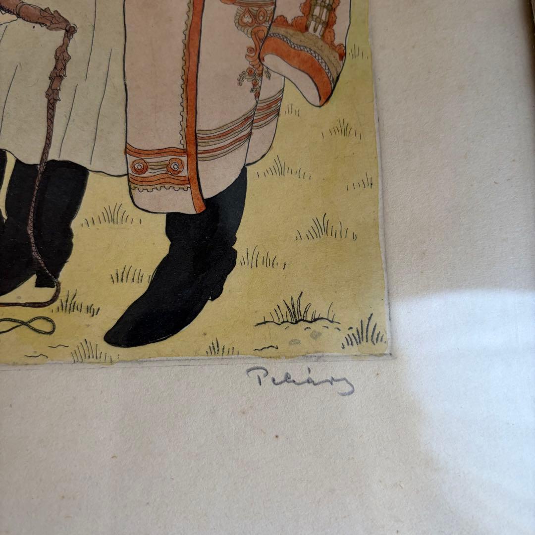 レア　ペカーリ・イシュトヴァーン　版画　1935年　アンティーク