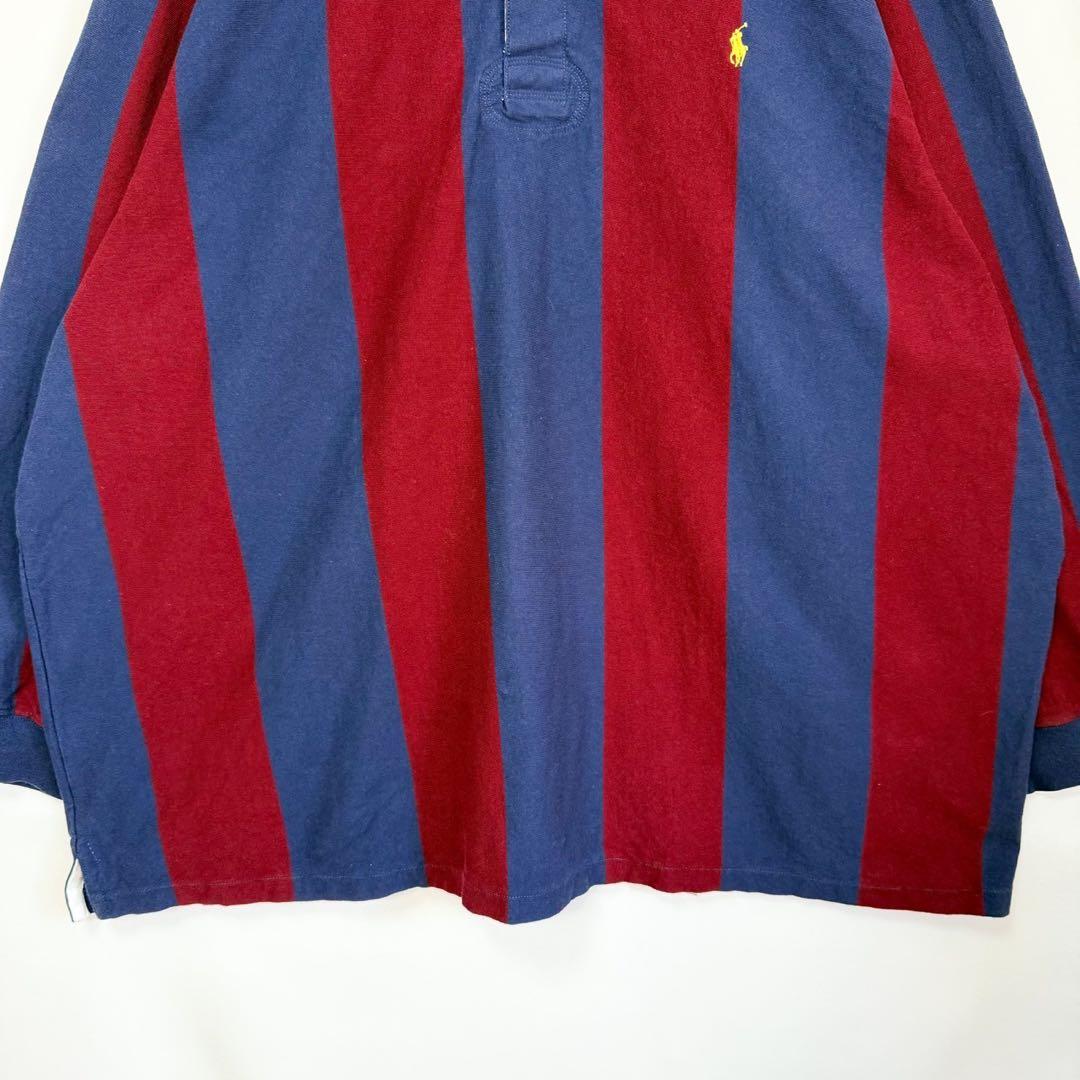 POLO RalphLauren 太ストライプ ラガーシャツ 大きいサイズS41