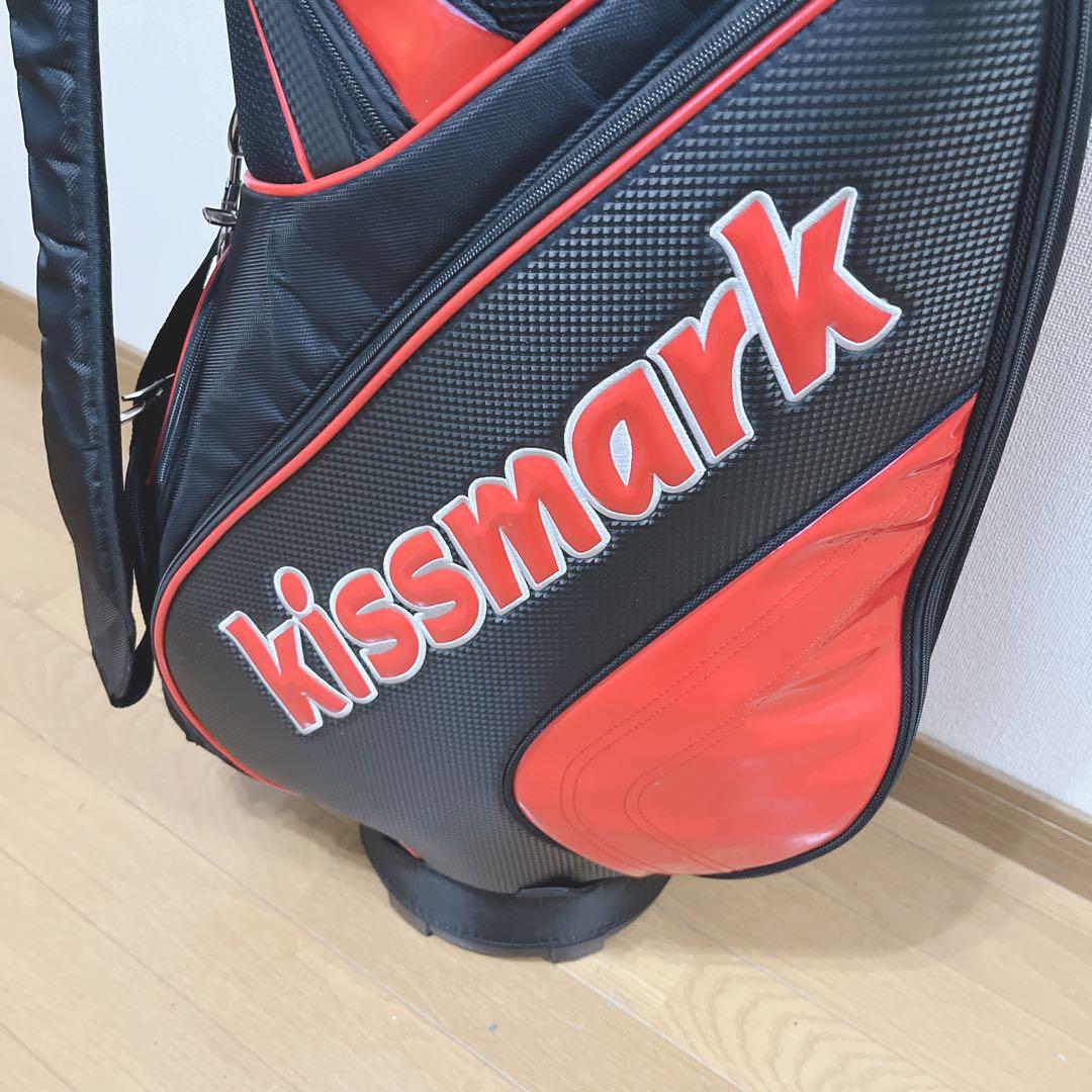 K314 美品 Kiss mark キャディバッグ ブラック