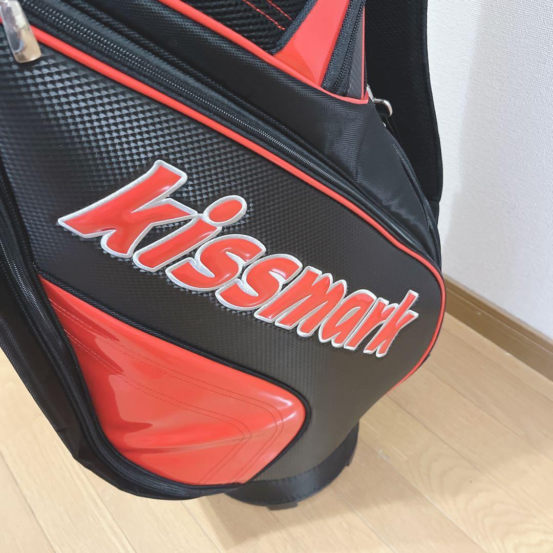 K314 美品 Kiss mark キャディバッグ ブラック