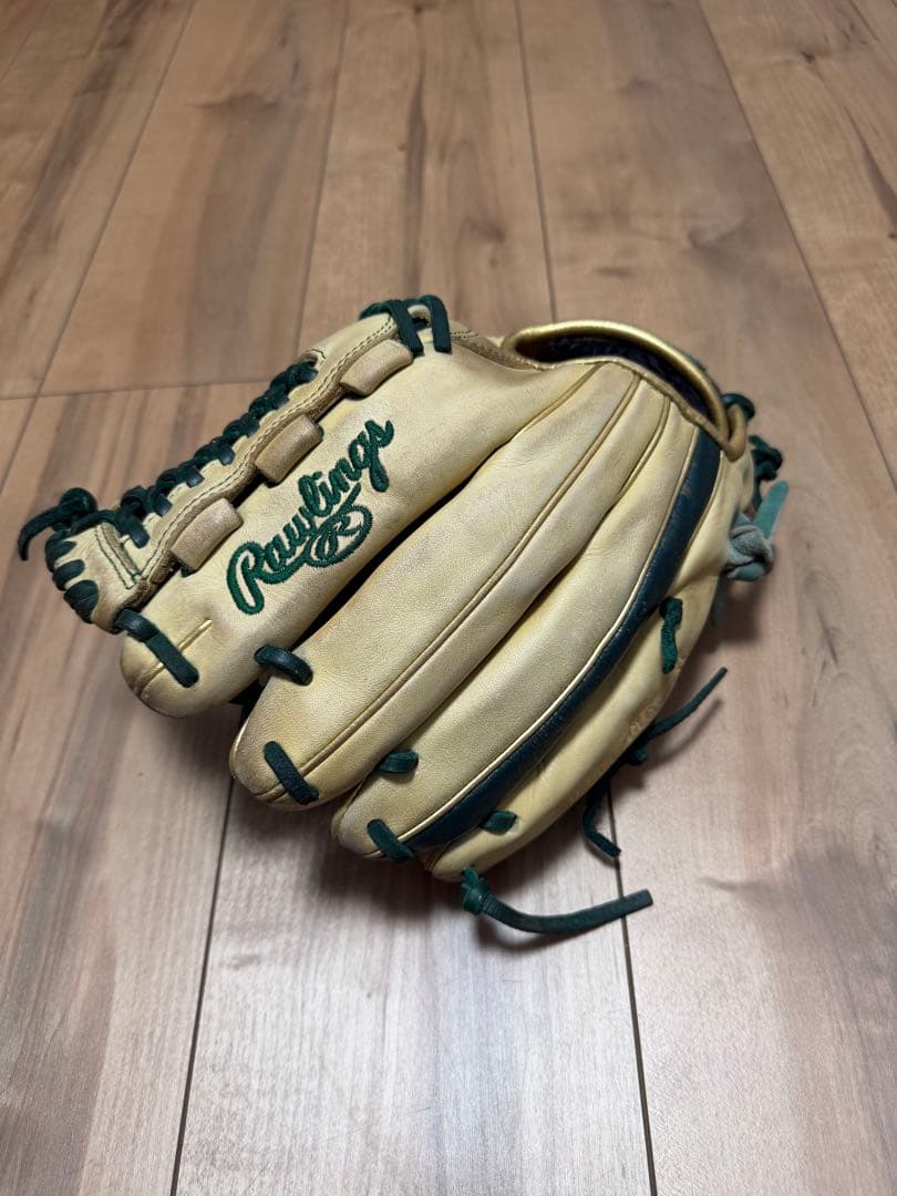 Rawlings 軟式グローブ 右手用 ベージュ/グリーン