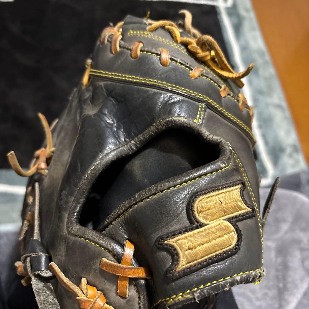 硬式野球グローブ レザー製 黒