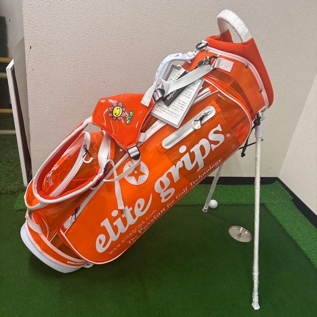 1*4様 希少　限定　elite grips スタンド式キャディバッグ クリアオ
