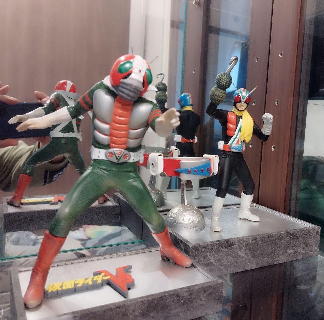 仮面ライダーV３ ガレージキット ライダーマン ソフビ魂 フィギュア セット