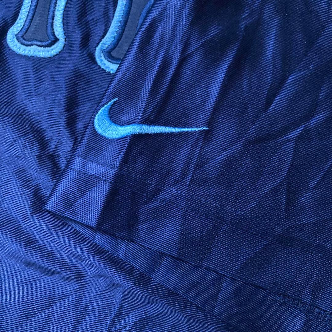 90s NIKE ハーフジップ ゲームシャツ 刺繍ロゴ フットボール USA