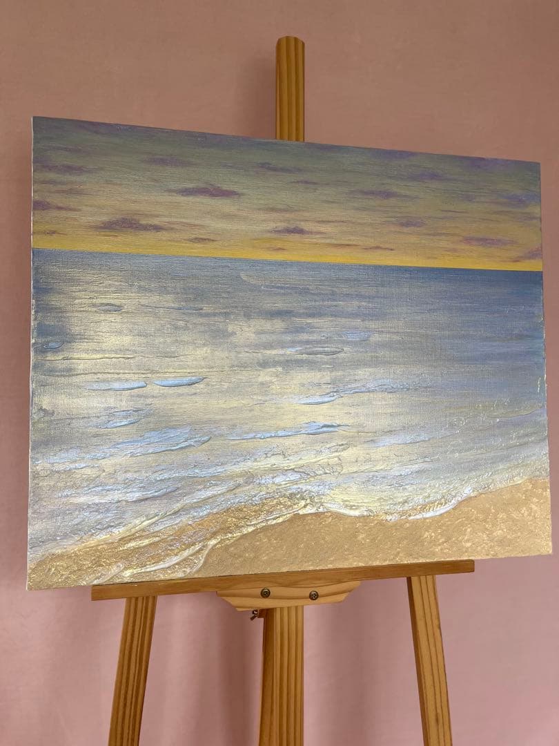 65.2×53cm 海の風景 テクスチャーアート 海の絵 海 海アート