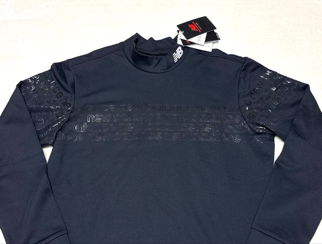 新品 ニューバランス ゴルフ メンズ モックネック 長袖XL 6 黒