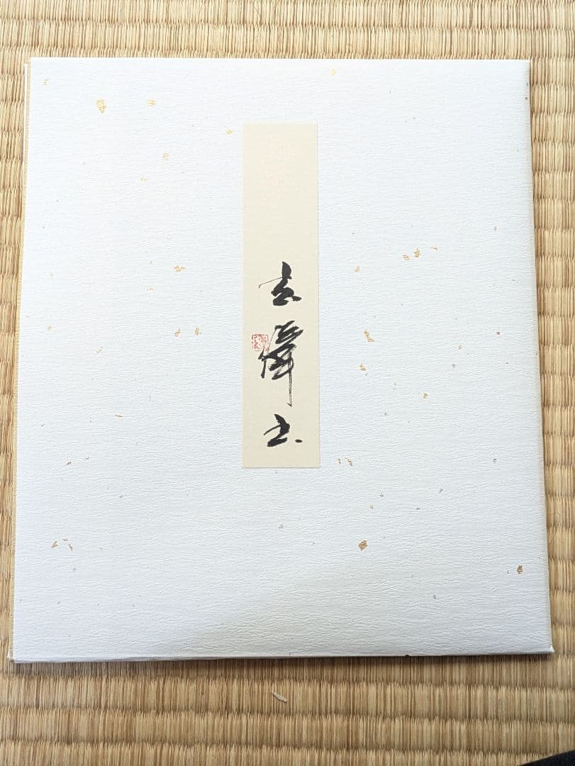 室井玄聳　色紙　直筆　肉筆　真筆　作品　創玄書道会　毎日書道会　金子鴎亭