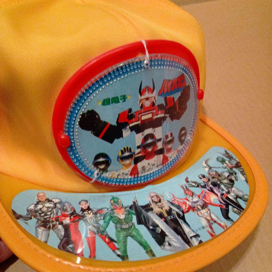 新品　バイオマン　昭和レトロ　帽子　バッジ付き　色メガネ付き　封筒発送